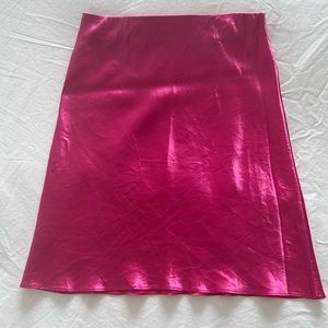 Aritzia Pink Slip Silk Mini Skirt